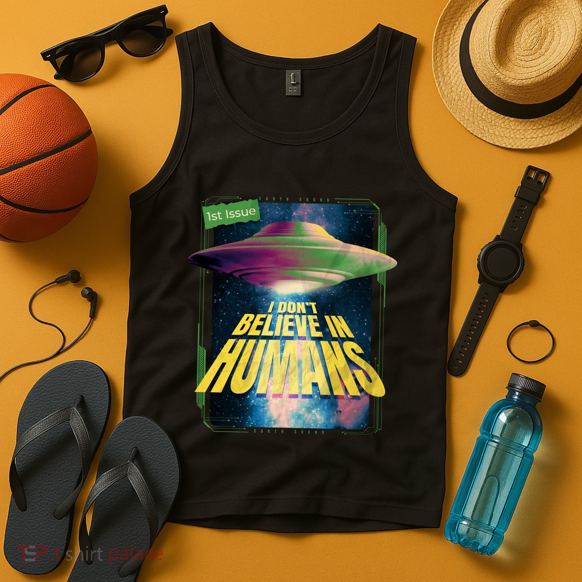 I Don't Believe In Humans UFO Tank Top