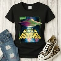 I Don't Believe In Humans UFO Women's T-Shirt thumb 3