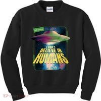 I Don't Believe In Humans UFO Kids Sweatshirt thumb 0