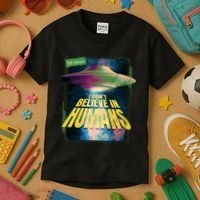 I Don't Believe In Humans UFO Kids T-Shirt thumb 3