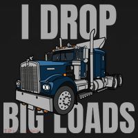 I Drop Big Loads Trucking Funny Trucker Truck Driver Backpack thumb 2
