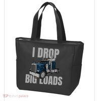 I Drop Big Loads Trucking Funny Trucker Truck Driver Tote Bag thumb 3