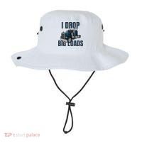 I Drop Big Loads Trucking Funny Trucker Truck Driver Bucket Hat thumb 0