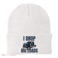 I Drop Big Loads Trucking Funny Trucker Truck Driver Beanie thumb 0