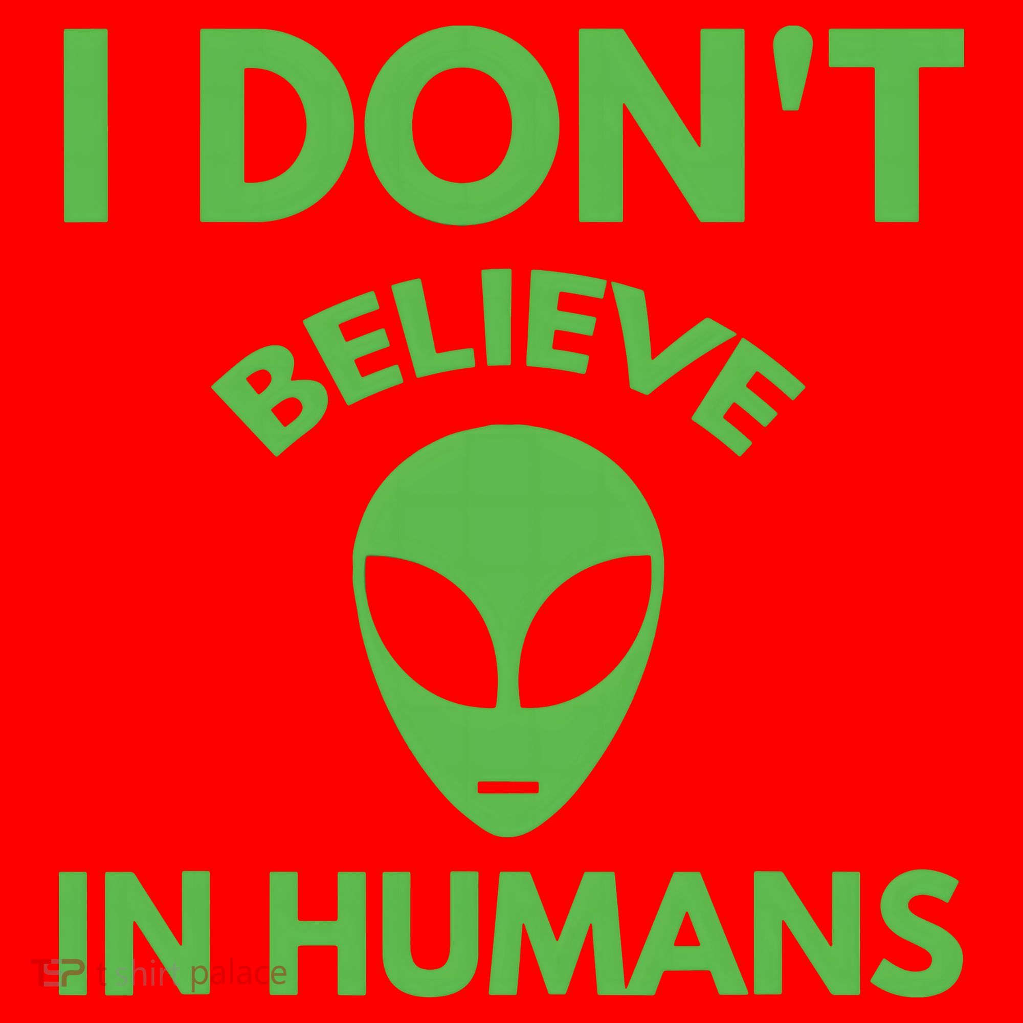 I Don't Believe In Humans Funny Alien Scifi Santa Hat
