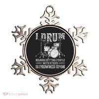 I Drum Because Hitting People With Sticks Is Frowned Upon Ornament thumb 0