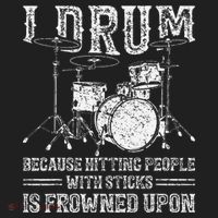 I Drum Because Hitting People With Sticks Is Frowned Upon Golf Towel thumb 3