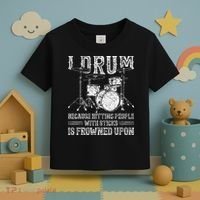 I Drum Because Hitting People With Sticks Is Frowned Upon Toddler T-Shirt thumb 3