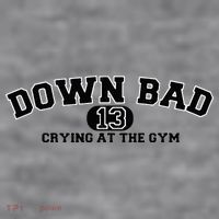 IM Down Bad Crying At The Gym Women's Racerback Cropped Tank thumb 2