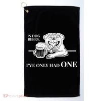 In Dog Beers I've Only Had One - Funny Drinking Golf Towel thumb 0
