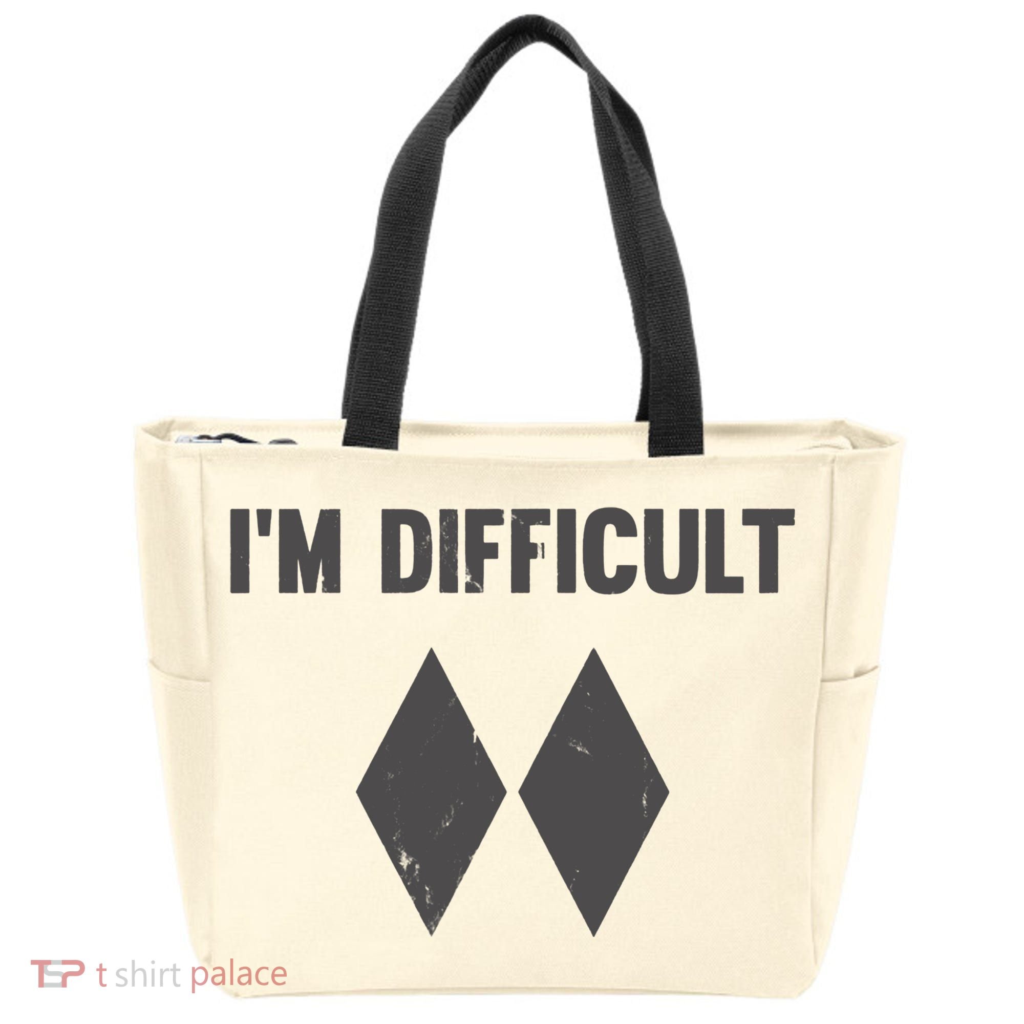 Im Difficult Black Diamond Tote Bag