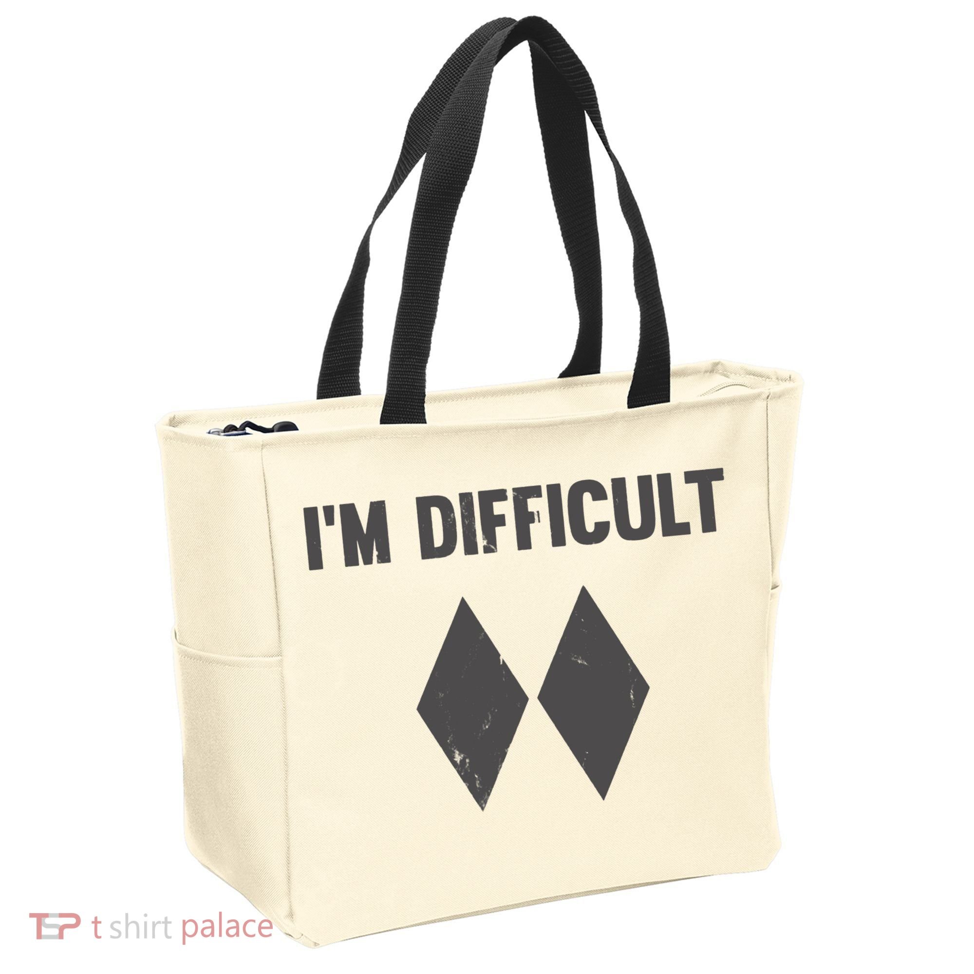 Im Difficult Black Diamond Tote Bag