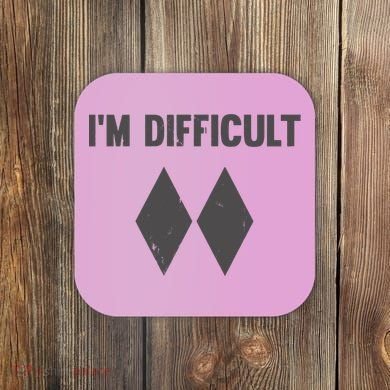 Im Difficult Black Diamond Coaster
