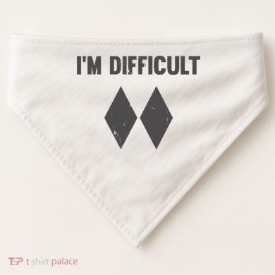 Im Difficult Black Diamond USA-Made Doggie Bandana