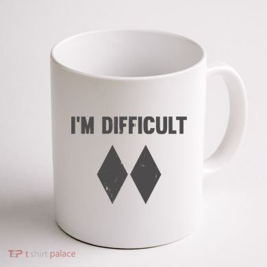 Im Difficult Black Diamond Coffee Mug back