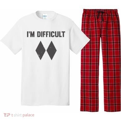 Im Difficult Black Diamond Pajama Set