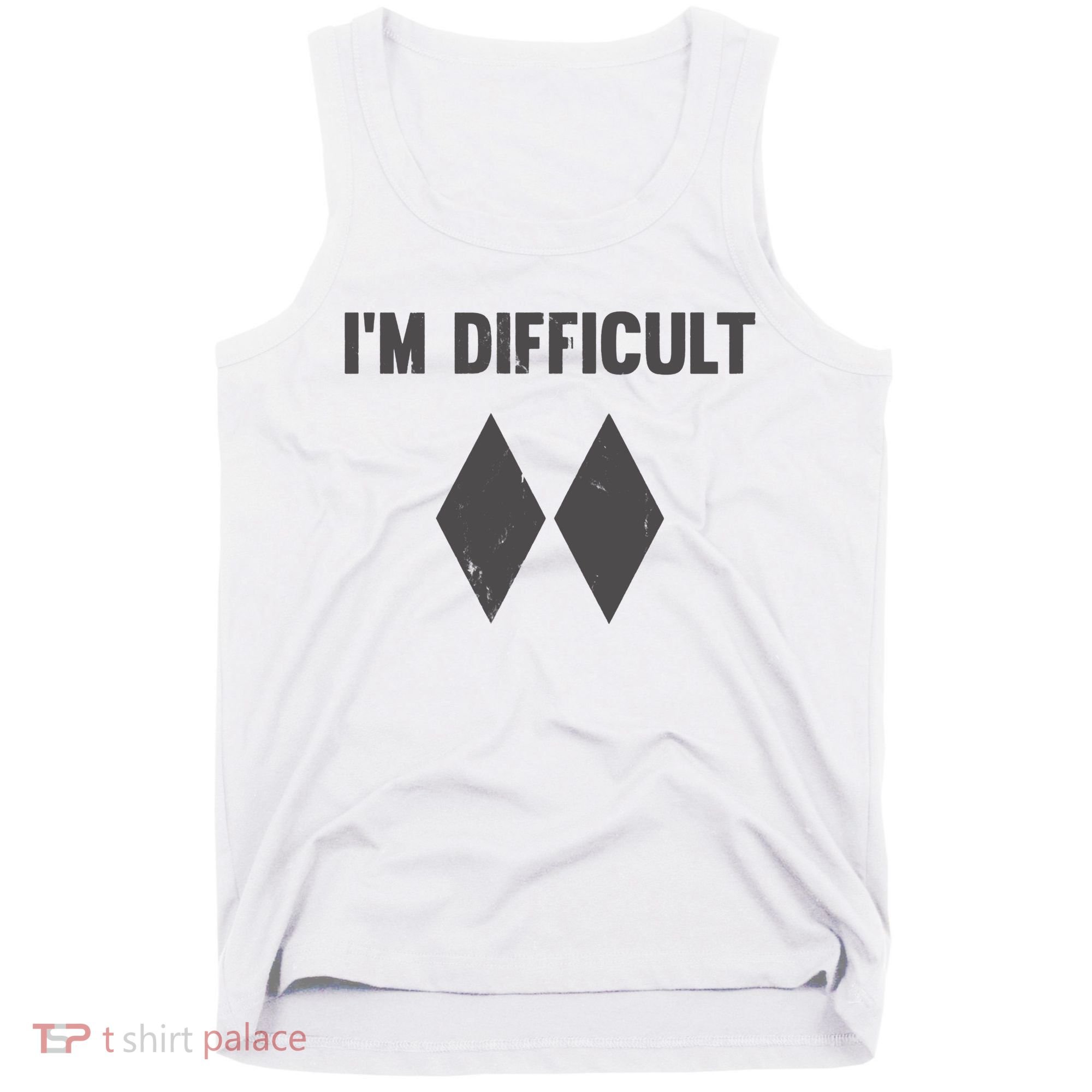 Im Difficult Black Diamond Tank Top
