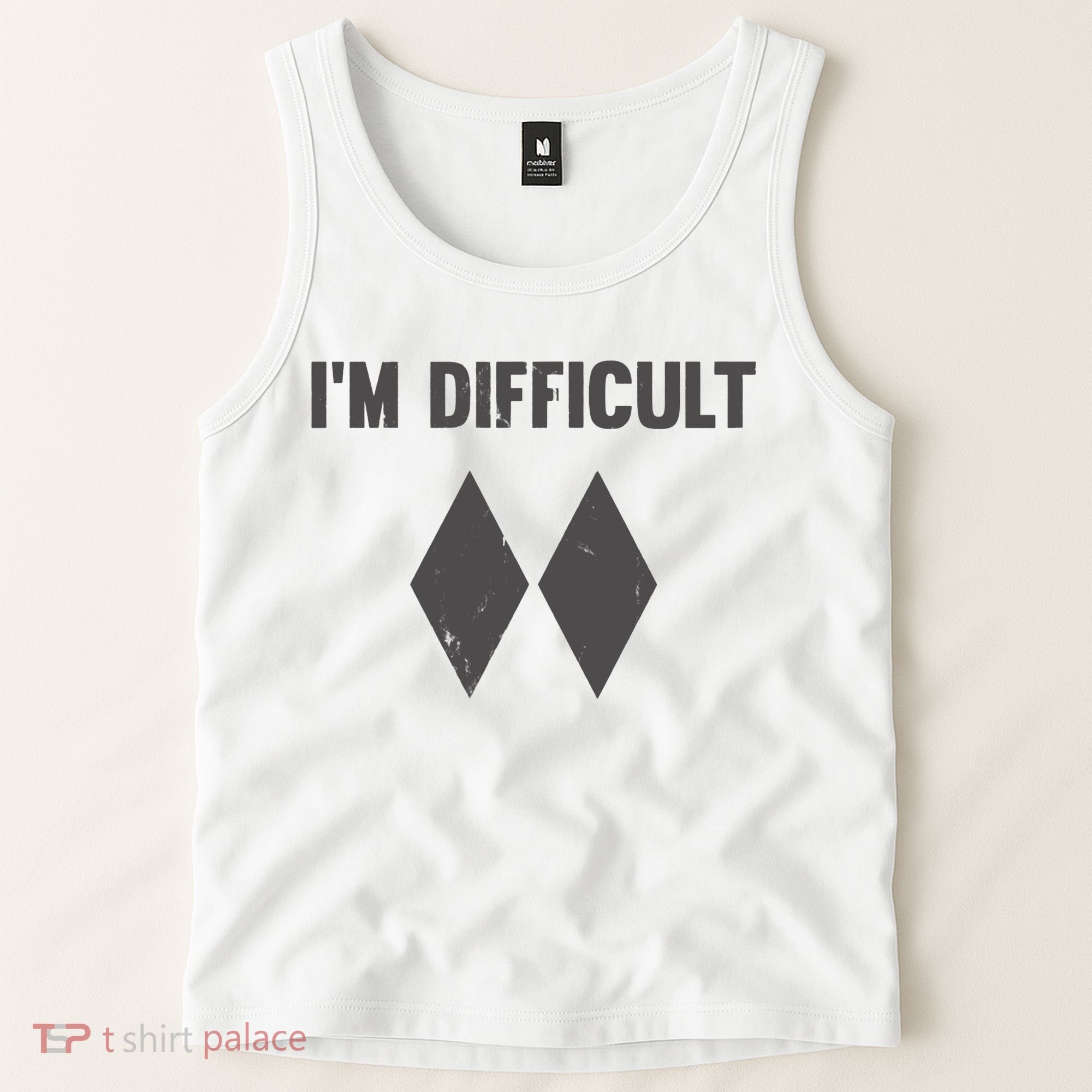 Im Difficult Black Diamond Tank Top