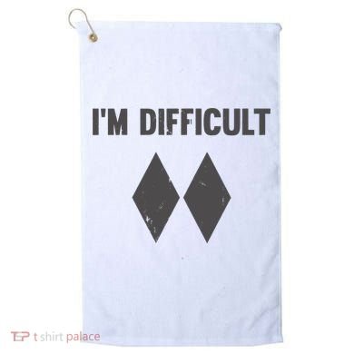 Im Difficult Black Diamond Golf Towel