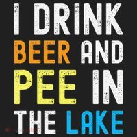 I Drink Beer I Pee In The Lake Funny Summer Vacation Women's Sweatshirt thumb 2