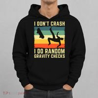 I Don't Crash I Do Random Gravity Checks Skateboard Hoodie thumb 0