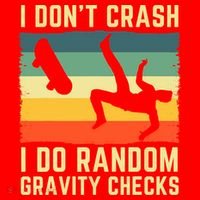 I Don't Crash I Do Random Gravity Checks Skateboard Santa Hat thumb 1