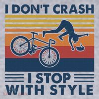 I DonT Crash I Stop With Style Bicycle Funny Women's Sweatshirt thumb 2