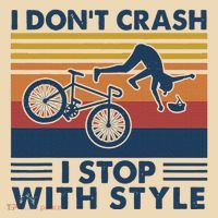 I DonT Crash I Stop With Style Bicycle Funny Tote Bag thumb 4