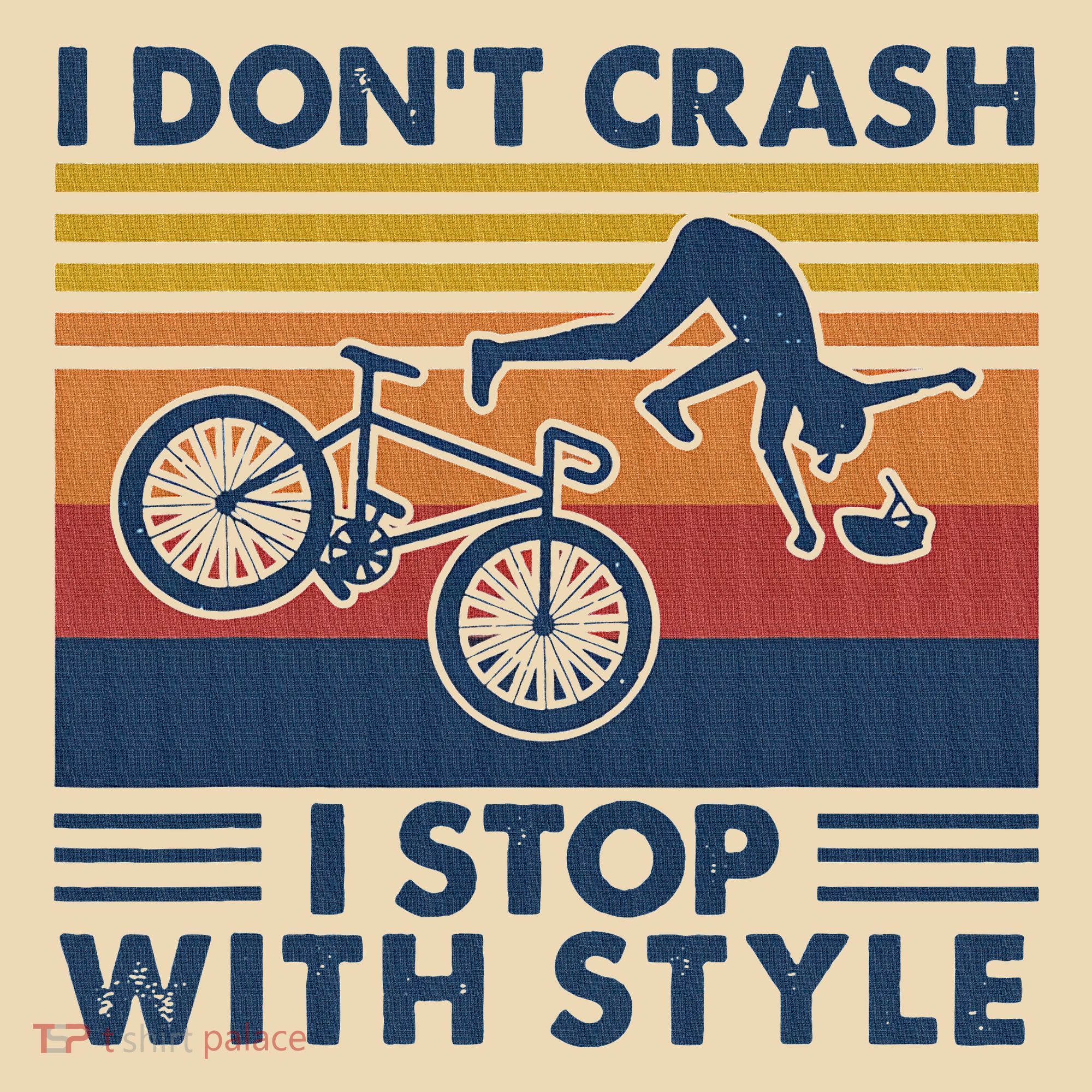 I DonT Crash I Stop With Style Bicycle Funny Tote Bag