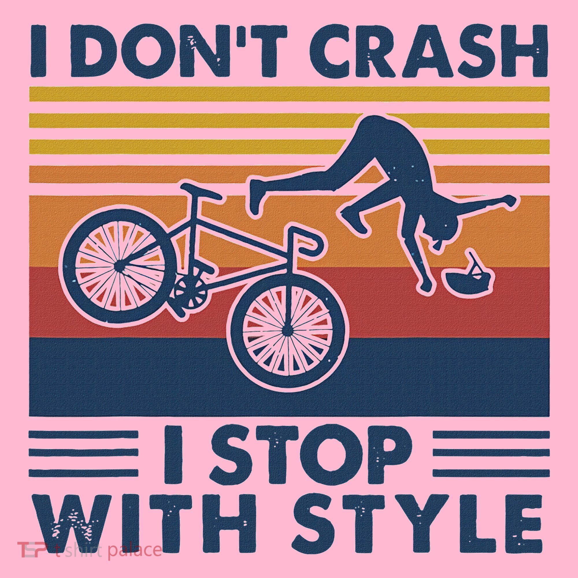 I DonT Crash I Stop With Style Bicycle Funny Coaster