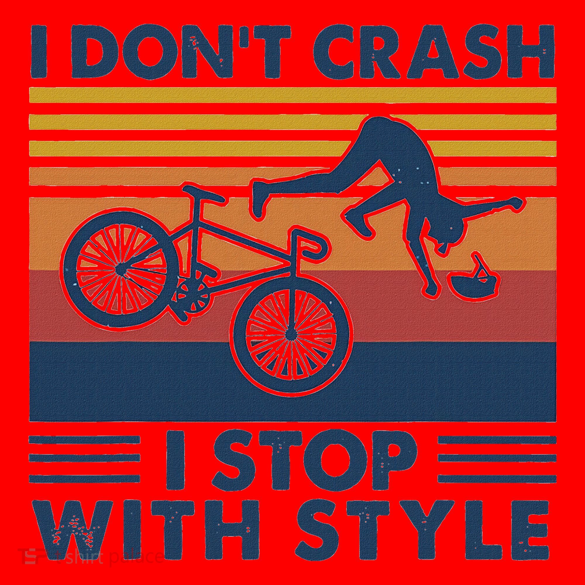 I DonT Crash I Stop With Style Bicycle Funny Santa Hat