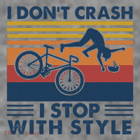 I DonT Crash I Stop With Style Bicycle Funny Toddler Hoodie thumb 2