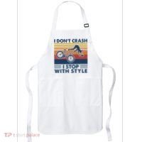 I DonT Crash I Stop With Style Bicycle Funny Apron thumb 0