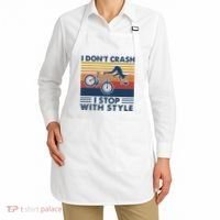 I DonT Crash I Stop With Style Bicycle Funny Apron thumb 2