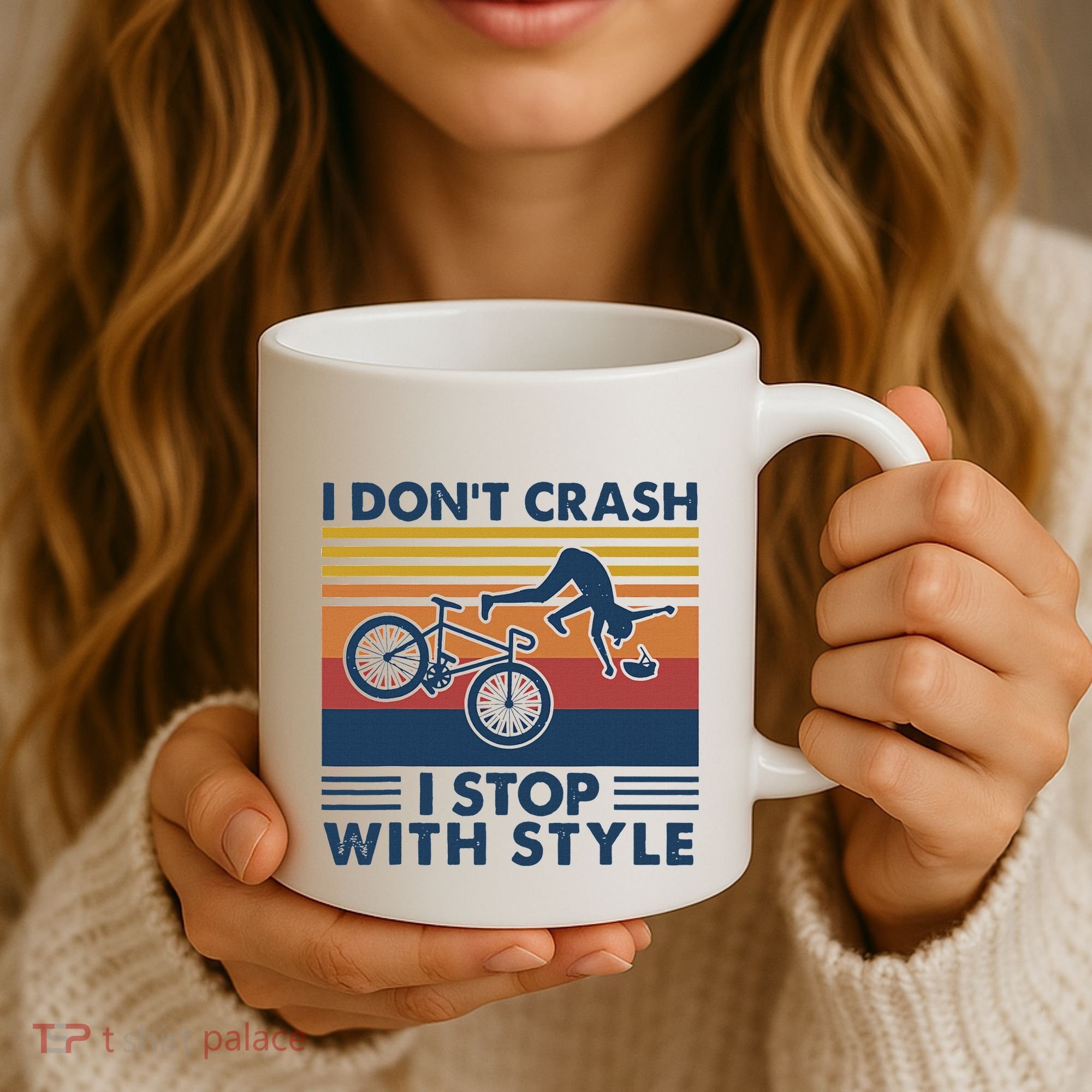 I DonT Crash I Stop With Style Bicycle Funny Coffee Mug