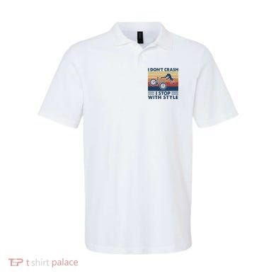 I DonT Crash I Stop With Style Bicycle Funny Polo