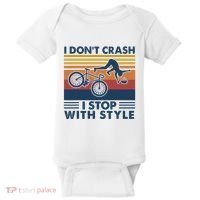I DonT Crash I Stop With Style Bicycle Funny Baby Bodysuit thumb 0