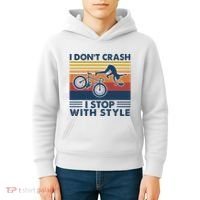 I DonT Crash I Stop With Style Bicycle Funny Kids Hoodie thumb 4