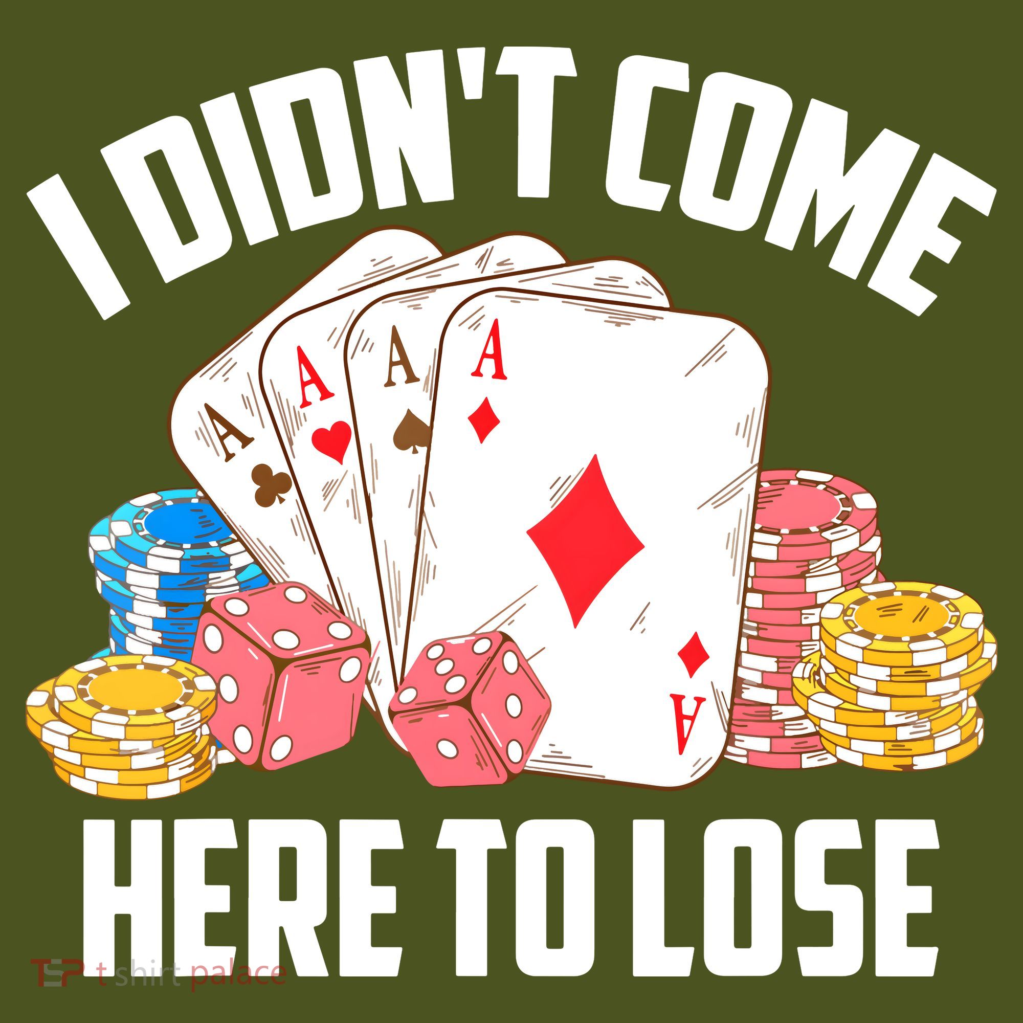 I Didn't Come Here To Lose | Poker Players Funny Gift The Baniff Cuffed Pom Beanie