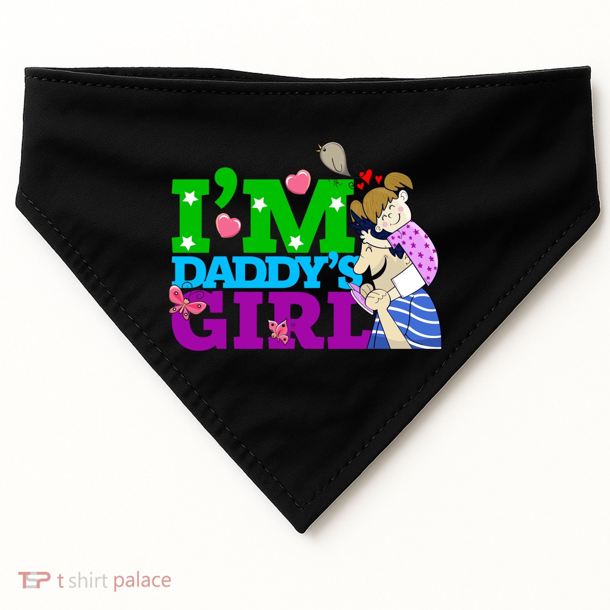 Im Daddys Cute Gift I Love You Dad Daddy Daughter Gift USA-Made Doggie Bandana