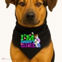 Im Daddys Cute Gift I Love You Dad Daddy Daughter Gift USA-Made Doggie Bandana thumb 1