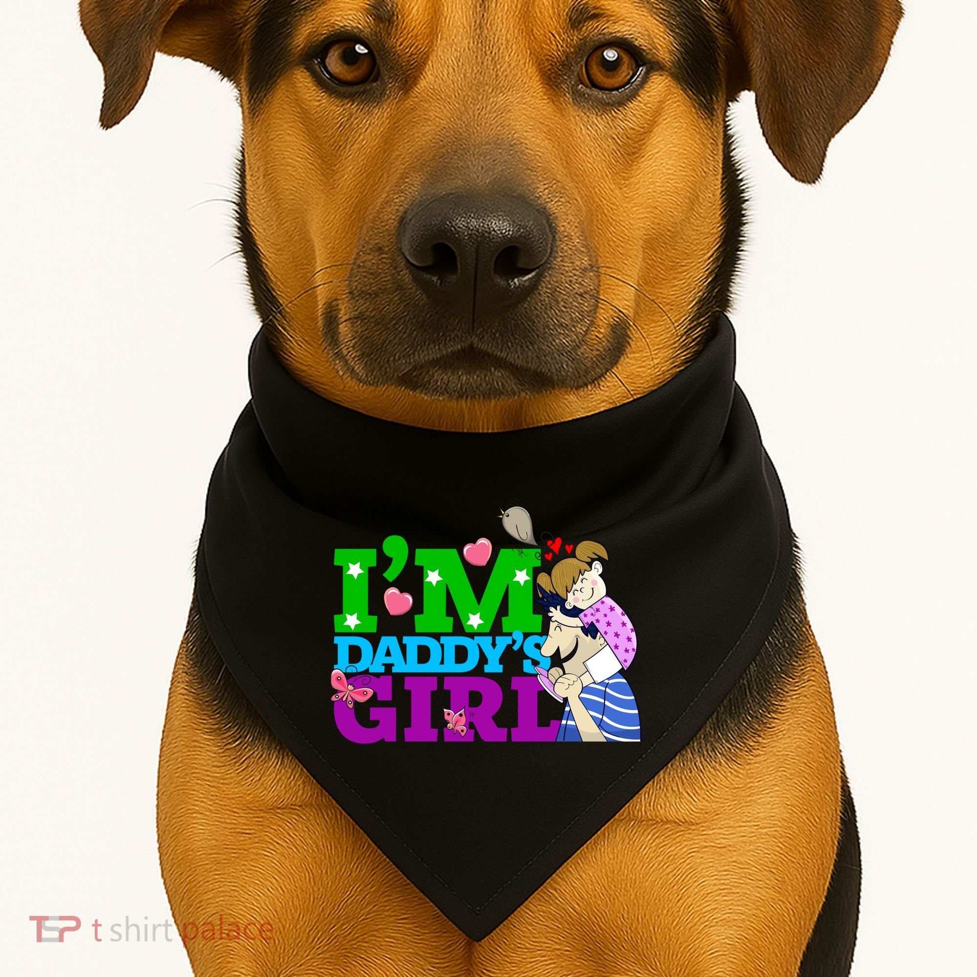 Im Daddys Cute Gift I Love You Dad Daddy Daughter Gift USA-Made Doggie Bandana