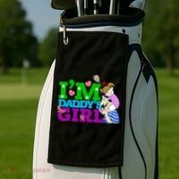 Im Daddys Cute Gift I Love You Dad Daddy Daughter Gift Golf Towel thumb 2