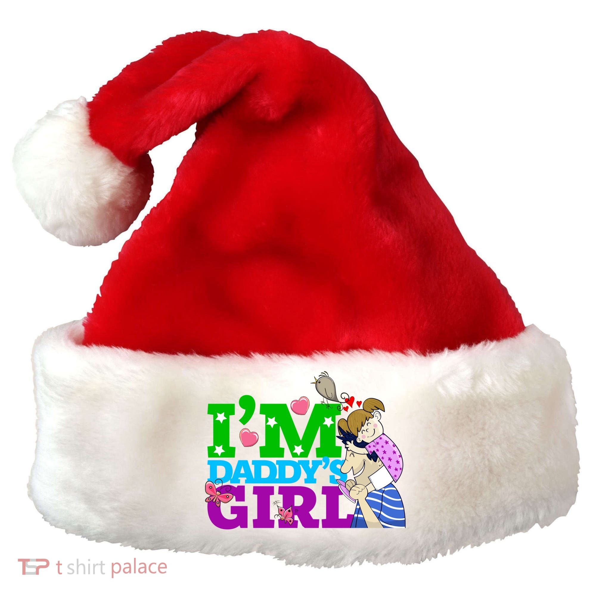 Im Daddys Cute Gift I Love You Dad Daddy Daughter Gift Santa Hat