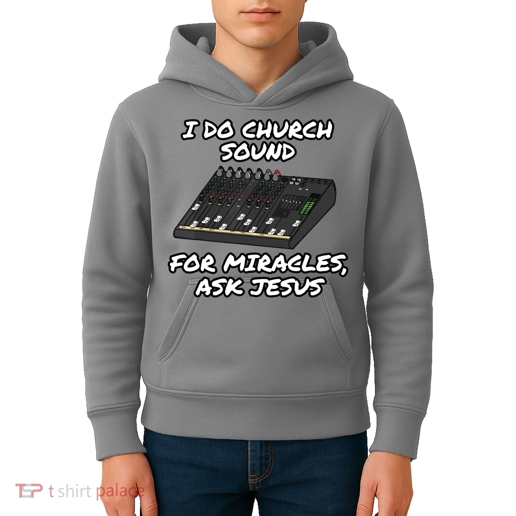 I Do Church Sound For Miracles Ask Jesus Audio Tech Funny Kids Hoodie
