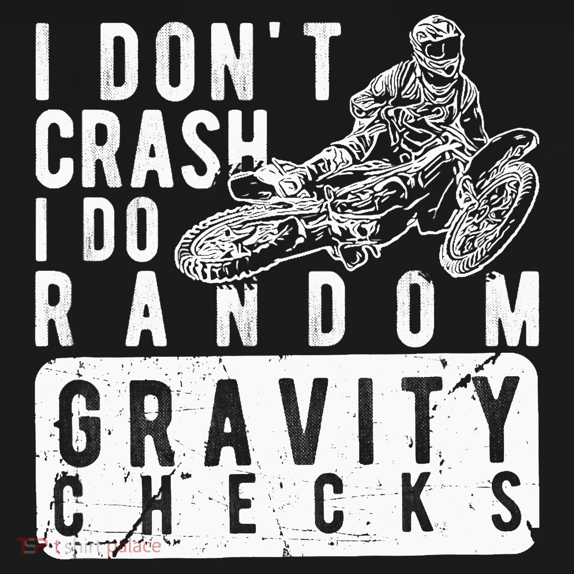 I Don't Crash, I Do Random Gravity Checks Dirt Bike Ornament