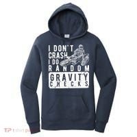 I Don't Crash, I Do Random Gravity Checks Dirt Bike Women's Hoodie thumb 0