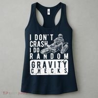 I Don't Crash, I Do Random Gravity Checks Dirt Bike Women's Tank Top thumb 3
