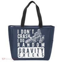 I Don't Crash, I Do Random Gravity Checks Dirt Bike Tote Bag thumb 0