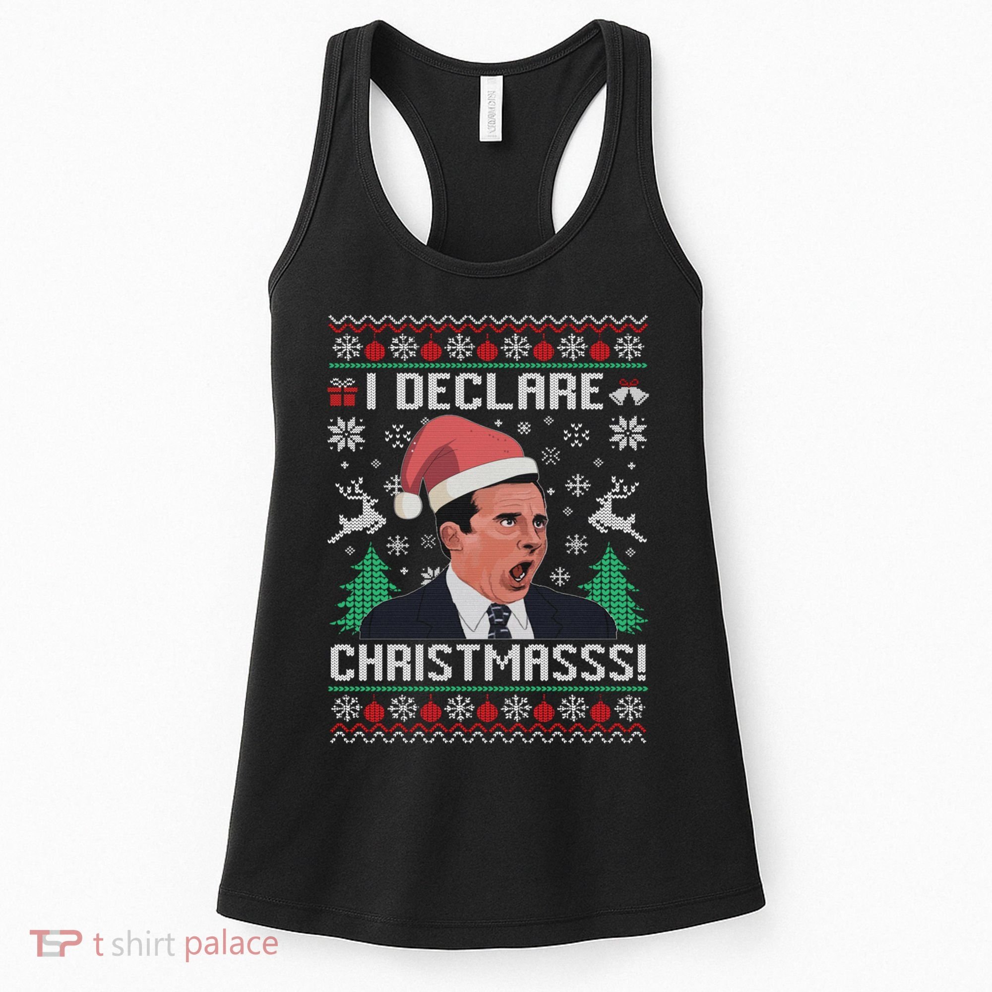 I Declare Christmas, The Office Christmas Sweater Women's Tank Top
